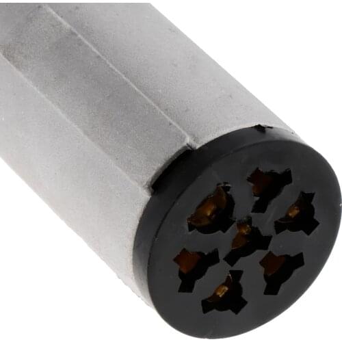 7 pin Plug Trailer Car Caravan Wiring Lights Tow Metal 12v volt