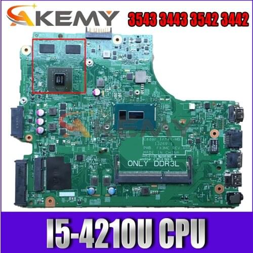 Brand NEW 13269-1 I5-4210U For DELL Inspiron 3543 3443 3542 3442 Laptop Motherboard FX3MC CN-066KRV 66KRV Mainboard 100%Tested