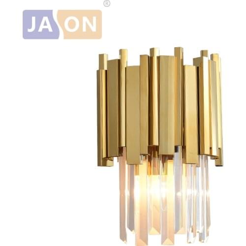 Art Deco Gold Chrome Silver Crystal Clear LED Lamp LED Light Wall lamp Wall Light Wall Sconce For Bedroom