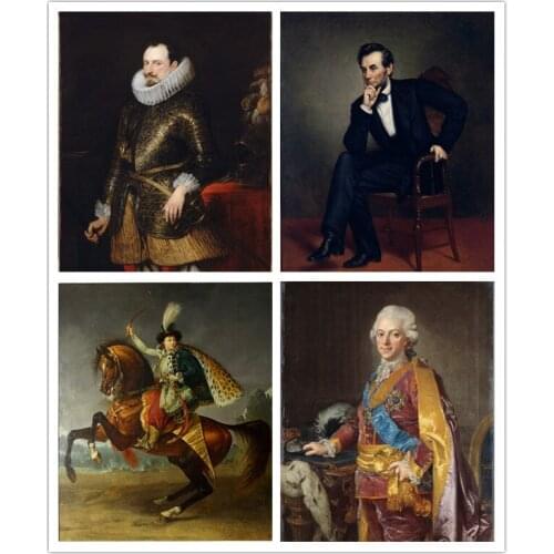 Free shipping classic court figure earl portrait oil painting canvas prints printed on canvas home wall decoration picture