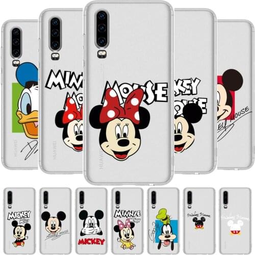 Disney Anime Transparent Clear Phone Case For Huawei Honor 20 10 9 8A 7 5T X Pro Lite 5G Etui Coque Hoesjes Comic Fash