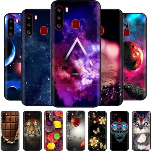 Phone Case For Samsung Galaxy A21 Case Soft TPU Painted Back Cover Silicone Case For Samsung Galaxy A21 A 21 Soft Phone Case