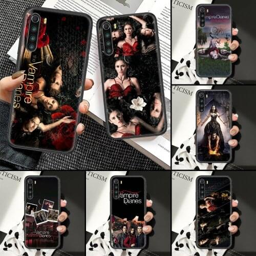 The Vampire Diaries Phone Case For Xiaomi Redmi Note 7 8 9 10 7A 8T 9A 9T 9S 10S Pro black pretty funda soft bumper 3D back