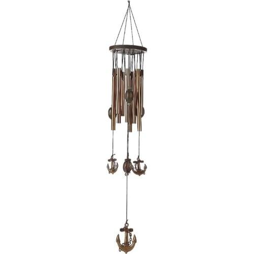 Decor Windchimes Wind Chime Metal 9 Tubes Hanging Ornament Garden Home Patio Outdoor Handmade DIY Xmas Window Decorations