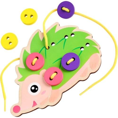 Montessori Wooden Toys Hedgehog Fine Motor Skills Toddlers Educational Kids Toys For Children