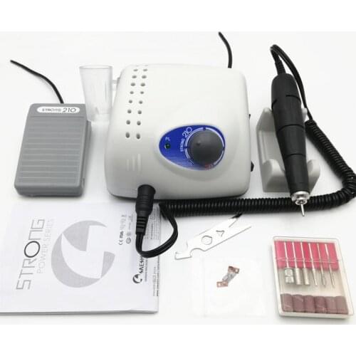 Advanced 35000rpm Electric Nail Drilling Machine Korea SAESHIN Strong 210 Model Manicure Pedicure Nail Bit File Nail Art Materia