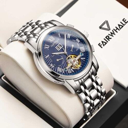 FAIRWHALE Mens Stainless Steel Watch