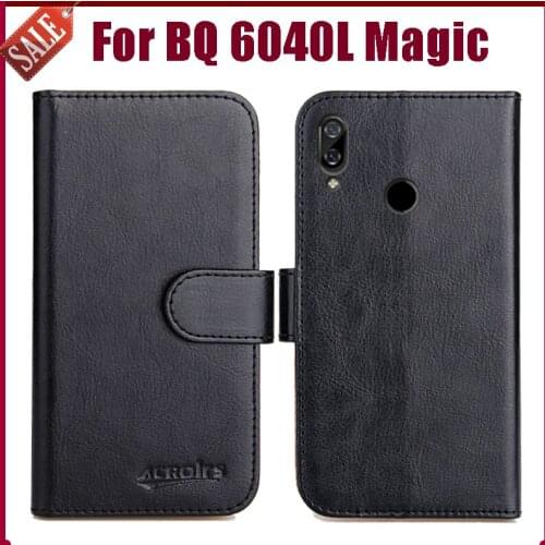Hot Sale! BQ 6040L Magic Case High Quality 6 Colors Flip Leather Wallet Protective Cover For BQ 6040L Magic Case Phone Bag