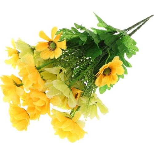 Artificial Silk Daisy Flower Bouquet DIY Home Wedding Party Decor 6 Colors