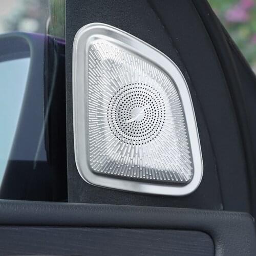 Stainless Steel Tweeter Speaker Cover Trim For Mercedes GLE W167 350 450 500e gls W167 450 500 550 x167 Interior Accessories