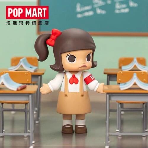 Original POPMART Molly Campus Series Blind Box Toy Figure Designated Style Cute Anime Character Gift Box Surprise Gift
