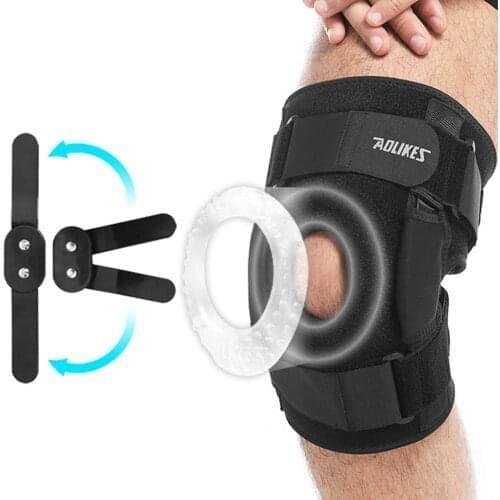 Open Patella Kneepad Breathable Knee Support Brace Side Aluminium Alloy Stabilizer for Basketball Joint Fixed Kneepad