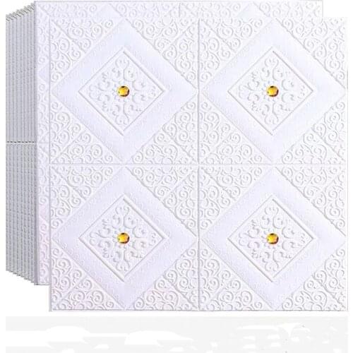 3D Ceiling Wall Stickers Soundproof Self-Adhesive Wallpaper Roof TV Background Decorative for Living Kids Room Decoration