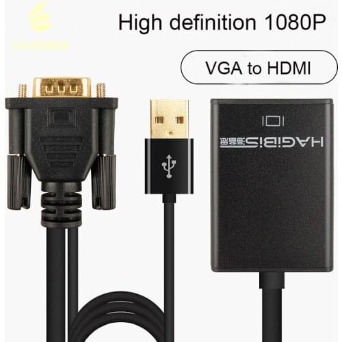 VGA to HDMI Converter Cable Adapter with Audio 1080P VGA HDMI Adapter for PC Laptop to HDTV Projector vga to hdmi