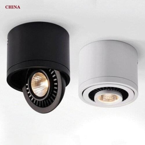 Dimmable Surface Mounted LED COB Downlight 5W/7W/9W/12W LED Lamp AC85V-265V Ceiling Spot Light with LED Driver White/Warm White