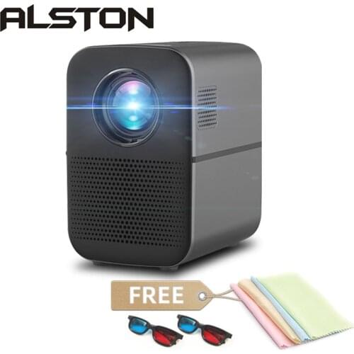 ALSTON M6 Full HD 1080p Led Projector 4000 Lumens Bluetooth Speaker home theater HDMI-compatible USB Proyector Beamer