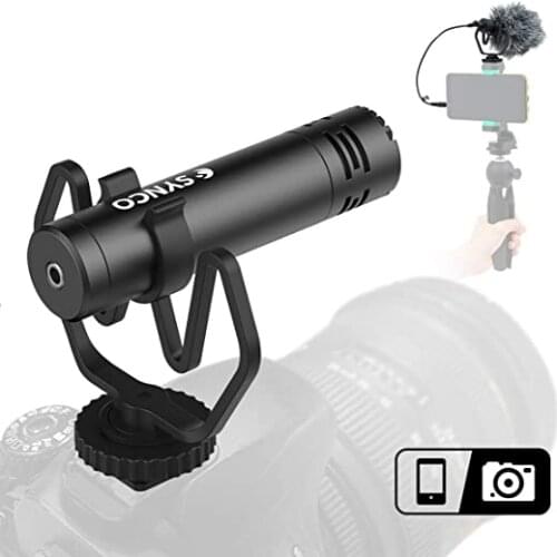 SYNCO Mic-M1 On-Camera Shotgun Mic Video Microphone with Shock Mount Windshield for DSLR, Camera, Smartphone, Camcorder, Audio