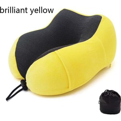 U-Shaped Memory Foam Neck Supporter Soft Slow Rebound Nap Pillow Solid Color Neck Cervical Health Care Bedding Drop Shopping