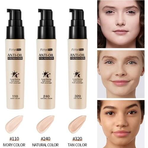 30ml Face Foundation Base Moisturizer Oil Control Concealer Waterproof Long-lasting Liquid Foundation Cream Face Cosmetics TSLM1
