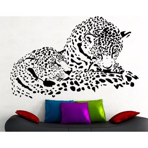 Animal Vinyl Sticker Art Leopard Wall Sticker for Kids Room Living Room Wall Art Decor Murals Removable Stickers Muraux A793