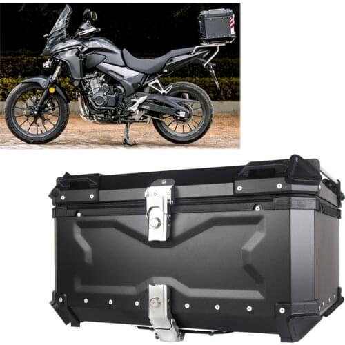 X Type Motorcycle Embossed Aluminum Alloy Tail Box Trunk Luggage 55L Large Electric Vehicle Tail Box Storage Box