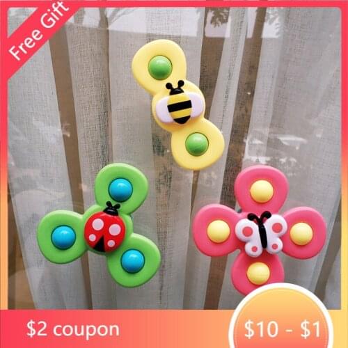 1pcs Cartoon Insect Fidget Spinner Kids Toys ABS Colorful Gyro Toy Relief Stress Educational Fingertip Toys For Kids Adults Gift
