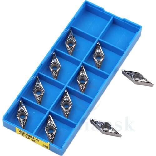 10PCS VBGT160402 AK H01 160404 160408 AK H01 Aluminum Alloy Turning carbide insert CNC Lathe Tool,Aluminum Wood Turning Tool