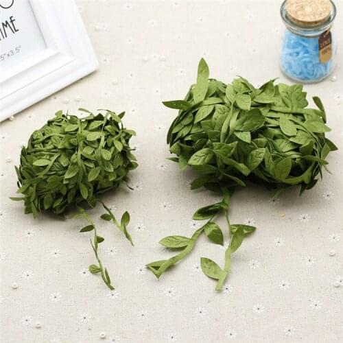 2016 Leafy Vine Handmake Artificial Leafy Vine Gift Box Scrapbooking Craft Fake Vine Bouquet Wedding Decoration DIY 2meter/Lot