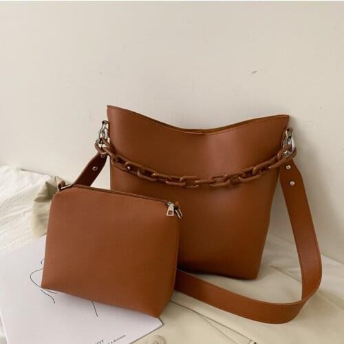 Large Capacity Women Shoulder Bags Designer Handbags Tote Luxury Pu Leather Crossbody Bag Casual Simply Buckets Composite Purse