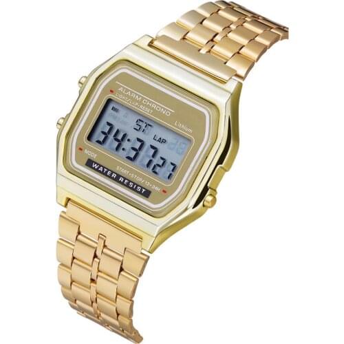 2020 Luxury Rose Gold Men Digital Watch Ultra-thin Steel LED Electronic Wrist Watch Luminous Clock Ladies Watches For Women