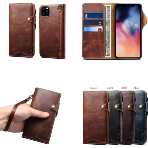 Genuine Leather Flip Wallet Id Pocket Stand Case For Apple Iphone 12 11 X Xr Xs Pro Max Flip Cases For Iiphone 7 8 Plus Se 2020