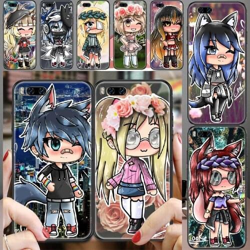 Social Game Gacha Life Phone case For Xiaomi Mi Max Note 3 A2 A3 8 9 9T 10 Lite Pro Ultra black 3D back pretty funda soft Etui
