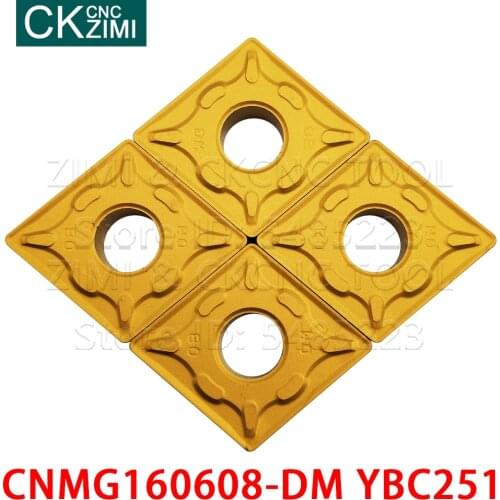 CNMG160608-DM YBC251 CNMG 160608 DM YBC251 carbide inserts External Turning tools CNC cutting metal processing tools for steel