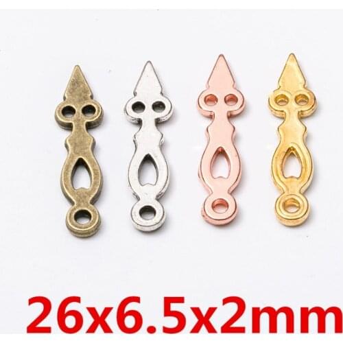 50pcs/Pack 26.5mm Long Clock Pointer Metal Component Pendant