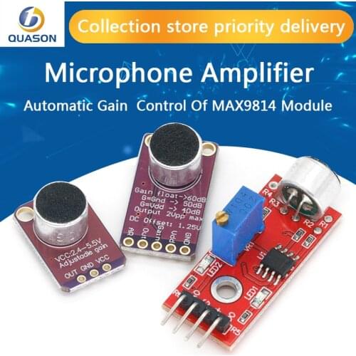 Electret Microphone Amplifier Stable MAX9814 module Auto Gain Control MAX4466