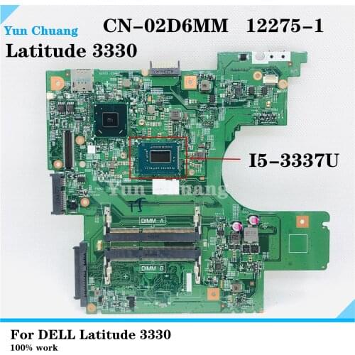 EOENKK For DELL Latitude 3330 Laptop Motherboard I5-3337U CPU CN-0FC2X0 CN-02D6MM 0FC2X0 02D6MM FC2X0 2D6MM tested 100% work