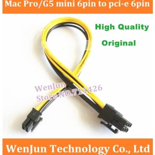 DHL / EMS Free Shipping for Mac Pro/G5 mini 6pin ports to 6pin pci-e video card power cable for 8800GT quadro4000 FX4500 gtx285