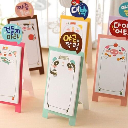 1pcs South Korea stationery creative stationery small notes this adorable family can stand Memo Pad a convenient paste wh