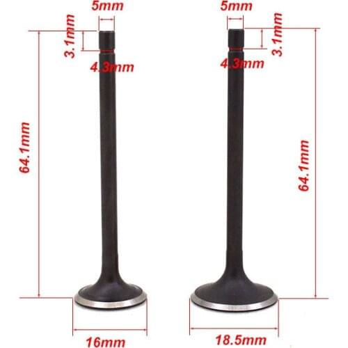 Motorcycle Engine Valve Intake Exhaust Stem Valve For GY6-50 139QMA 139QMB Go Carts Dirt Bike ATV Scooter Moped TaoTao