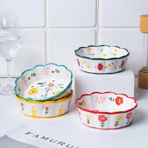 Pet Food Supplies Ceramic Bowl Cute Cat Bowl Water Basin Dog Pot Pet Drinking Eat Feeder Round Bowl Feeders Pet Supplies