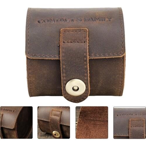 Leather Watch Display Box Roll Wristwatch Earring Necklace Jewelry Storage Case