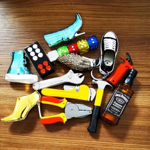 Creative Lighter Mini Portable Metal Windproof Jet Torch Turbine Lighter Funny Toy Smoke Gift for Men Cigar Accessories