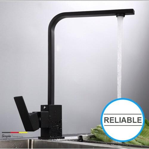 Kitchen Faucet 360 Rotation Drinking Water Single Hole Black Hot and cold Pure Water Sinks Deck Mounted Mixer Tap