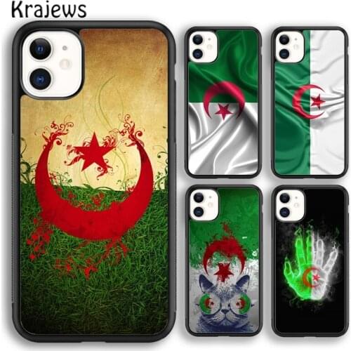 Krajews Algeria Flag soft Phone Case Cover For iPhone 5s SE 2020 6s 7 8 plus X XS XR 11 12 mini pro max coque Shell