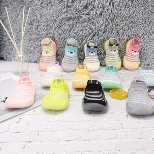 Summer Baby Toddler Breathable Shoes Non-Slip Anti-Off Foot Floor Socks Ice Silk 5Sizes 13Colors KeDing