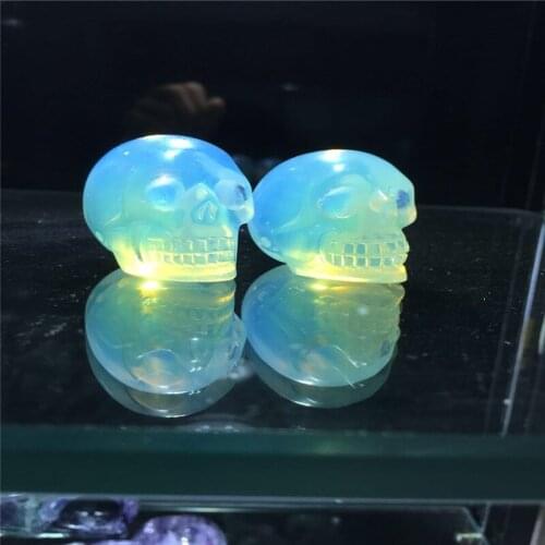 2 inch new style natural opal skull head, crystal sculpture skull crystal household decoration