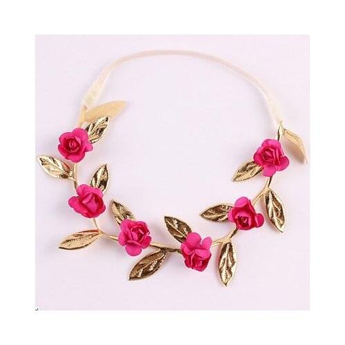 Toddler Infantil Newborn Baby Kids Girls Rose Flower HeadBand Headwear Hair Accessories 4 Colors 2021 New