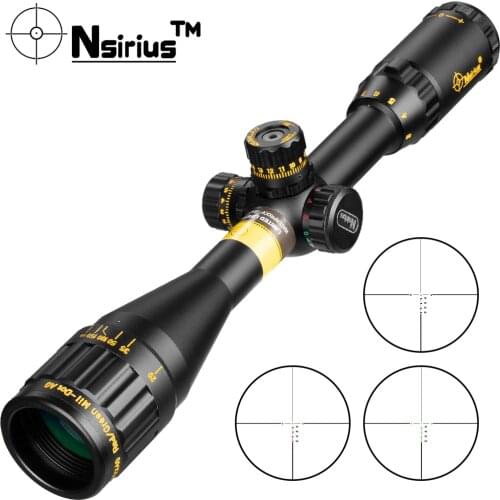 NSIRIUS Gold 3-12X40AOE Riflescope Optical Sight Red Green llluminate Crosshair Reticle Tactical Hunting Sight