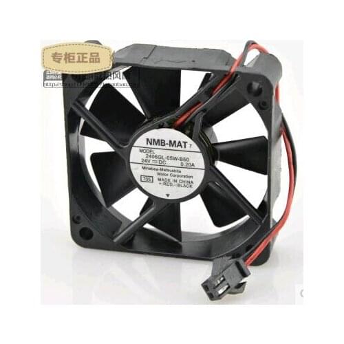 Wholesale: original 2406GL-05W-B50 24V 0.20A 60*60*15 2 wire cooling fan chassis power radiator