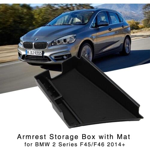 Armrest Storage Box for BMW 2 Series F45 F46 Gran Active Tourer 2015 2016 2017 2018 Trim